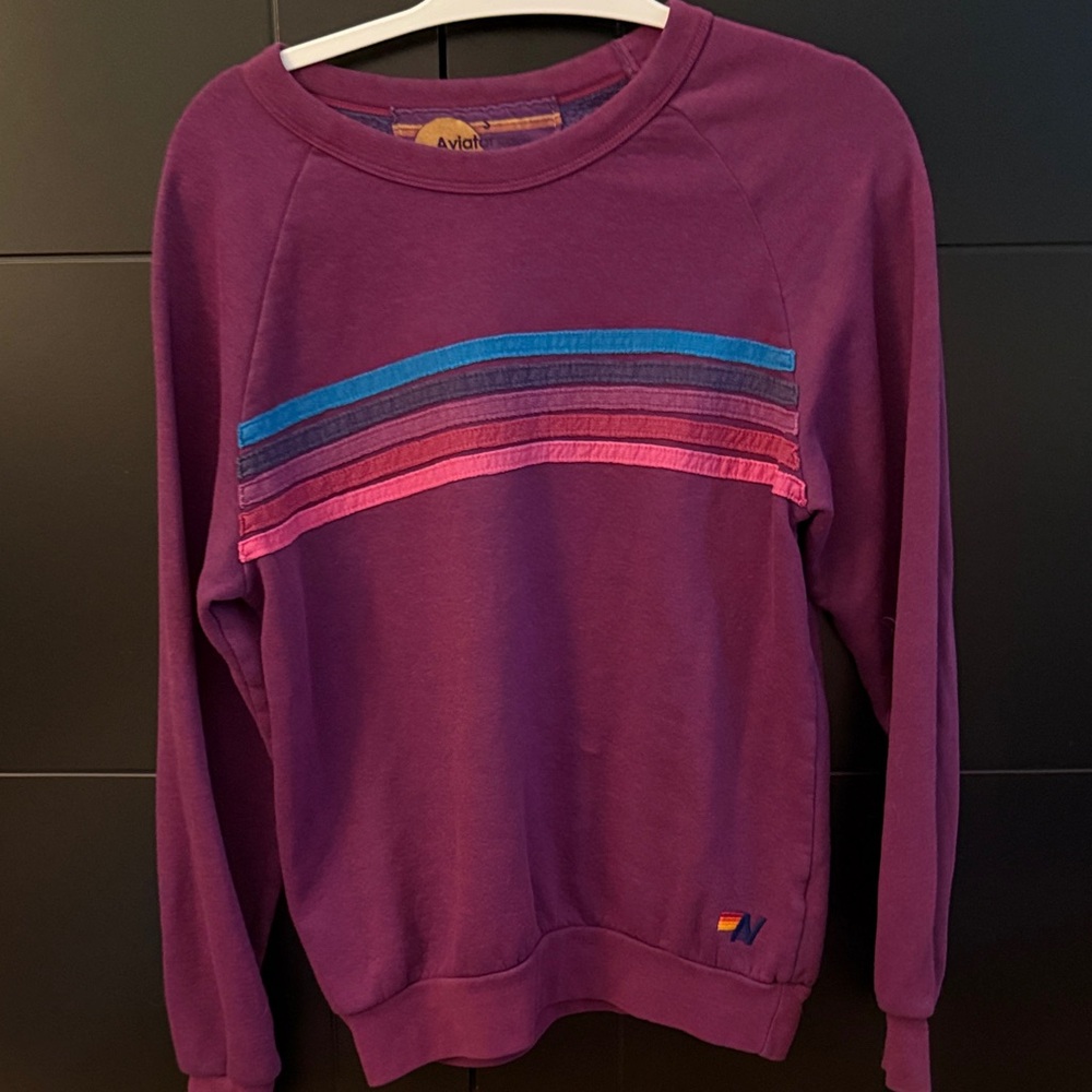 Aviator Nation Purple Sweatshirt